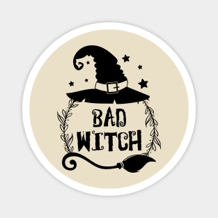 Bad witch and halloween Magnet